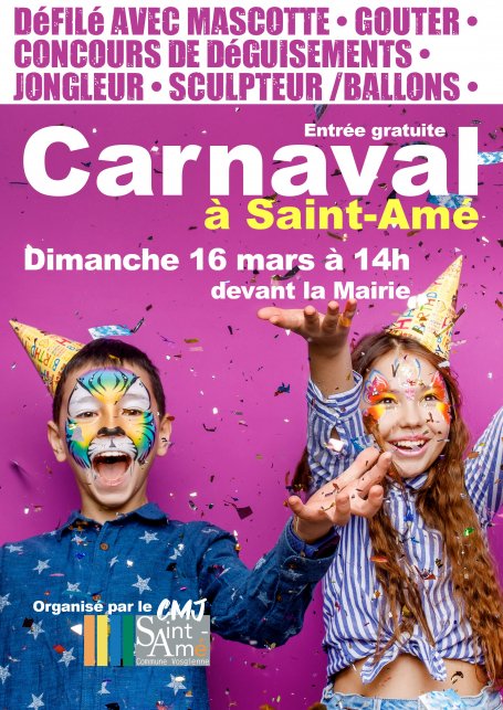 Défilé du CARNAVAL DES ENFANTS le 16 mars 2025